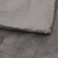 Greatstore Zátěžová deka s povlečením šedá 150 x 200 cm 11 kg textil