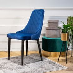 LOUIS Námořnická modrá židle 44x59x88 cm
