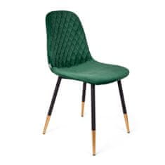 Homla Zelená židle NOIR 44x52x85cm