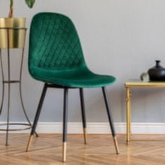 Zelená židle NOIR 44x52x85cm