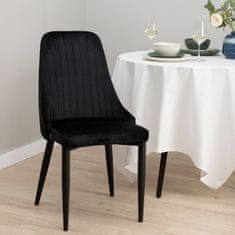 Homla Židle LOUIS černá 44x59x88 cm