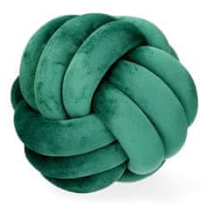 SOLMI NEW Uzlovaný polštář zelený 27 cm