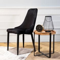Homla Židle LOUIS černá 44x59x88 cm