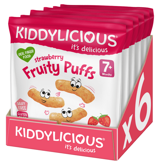 Kiddylicious Ovocné křupky - Jahoda 6x10g