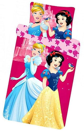 Disney Povlečení Disney 140×90 cm Princezny - Popelka a Sněhurka