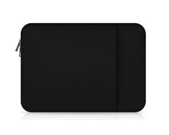 ZAGATTO Pouzdro na notebook 15,6", černé dámské unisex pánské prostorné pouzdro na zip, jedna přihrádka a kapsa na přední straně, 30x42x4 / ZG645