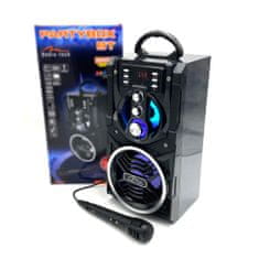 Media-Tech PartyBox BT MT3150 Bluetooth přenosný reproduktor s vestavěným 4,5" subwooferem a 3,8" středobasovým reproduktorem s celkovým výkonem 18W RMS, PMPO 800W
