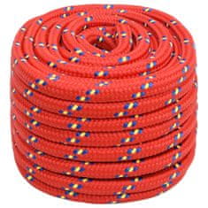 Greatstore Lodní lano červené 20 mm 100 m polypropylen