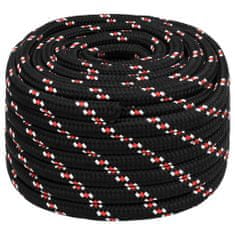 Vidaxl Lodní lano černé 20 mm 100 m polypropylen