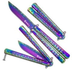 Foxter XT2314 Nůž Motýlek Rainbow ostrý