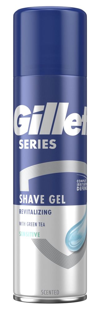 Levně Gillette Series Revitalizující Gel Na Holení Se Zeleným Čajem Pro Muže, 200ml 