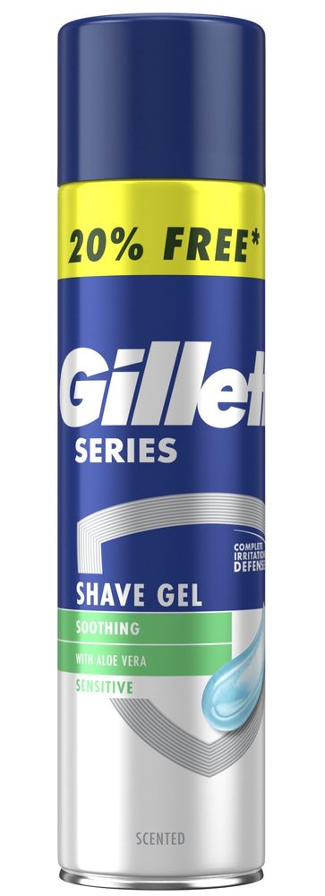 Levně Gillette Series Zklidňující Gel Na Holení S Aloe Vera, 240ml 