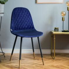 Homla NOIR Námořnická modrá židle 44x52x85cm