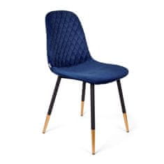 Homla NOIR Námořnická modrá židle 44x52x85cm