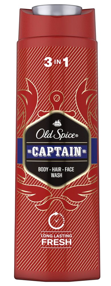 Levně Old Spice Captain Sprchový Gel A Šampon Pro Muže 400 ml