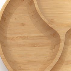 Homla BAMBOU Bambusový talíř se třemi přihrádkami 25 cm