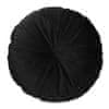 OLLIE Dekorativní kulatý polštář černý 40 cm