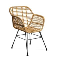 Homla JARDIN Přírodní pletená židle 57x62x81 cm