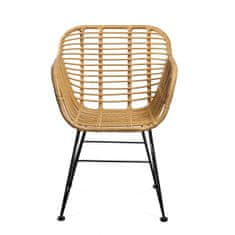 Homla JARDIN Přírodní pletená židle 57x62x81 cm