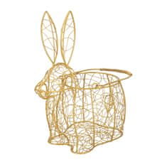 Homla HASELE Velikonoční košík zlatý králík 26x28 cm