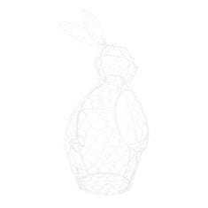 Homla HASELE košík na zajíce bílý 16x33 cm
