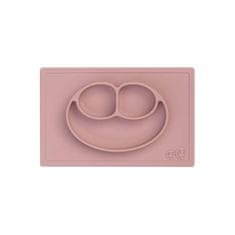 EZPZ Silikonový talířek s podložkou Happy Mat Pastelově růžový