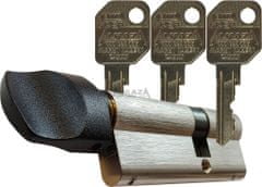 EVVA Bezpečnostní zámková vložka EVVA FPS 46/K46 (45/45) se 3mi klíči a knoflíkem