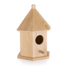 eoshop HOME DECOR Ptačí budka dřevěná 12,5 x 10,5 x 17,7 cm, sada 4 ks
