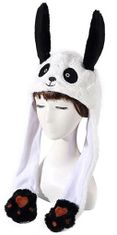 GADGET Plyšová čepice s pohyblivýma ušima - Panda 