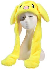 GADGET Plyšová čepice s pohyblivýma ušima - Žlutý králíček 