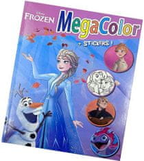 Disney Velká kniha omalovánek se samolepkami - Frozen/Elza s Olafem 
