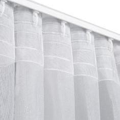 DESIGN 91 Hotová záclona s řasící páskou - Tonia bílá, lesklá, š. 1,4 mx d. 3 m