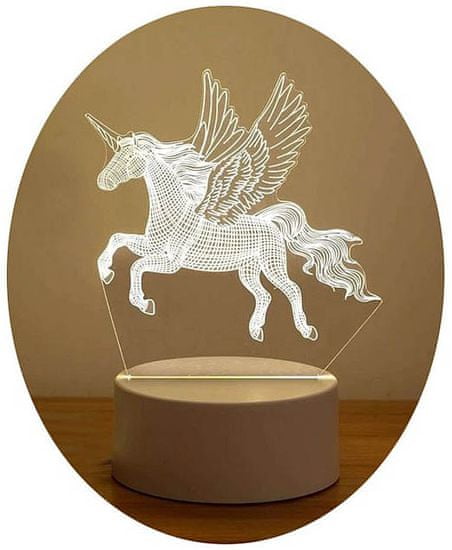 Unicorn Originální noční 3D lampička - Jednorožec