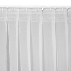 DESIGN 91 Hotová záclona s řasící páskou - Simone bílá hladká, š. 4 mx d. 3 m
