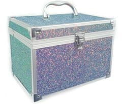 Beauty Třpytivý kosmetický kufřík měnící barvu - Modro-fialovo-růžová záře
