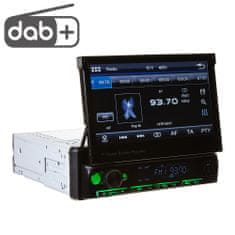 CARCLEVER 1DIN DAB / FM autorádio s výsuvným 7" LCD, Mirror link, Bluetooth, SD/DUAL-USB/RDS/ČESKÉ MENU