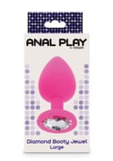 Toyjoy Anální kolík Anal Play Diamond Booty Jewel Large pink