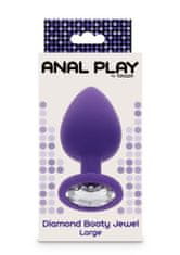 Toyjoy Anální kolík Anal Play Diamond Booty Jewel Large purple