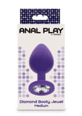 Toyjoy Anální kolík Anal Play Diamond Booty Jewel Medium purple