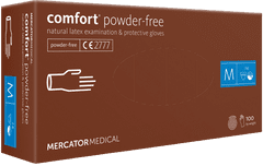MERCATOR MEDICAL Comfort Powder-Free Latexové vyšetřovací rukavice 100 ks velikost M