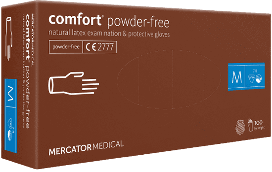 MERCATOR MEDICAL Comfort Powder-Free Latexové vyšetřovací rukavice 100 ks