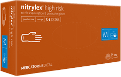 MERCATOR MEDICAL NITRYLEX high risk Jednorázové nitrilové zdravotnické rukavice 100 ks velikost M