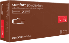 MERCATOR MEDICAL Comfort Powder-Free Latexové vyšetřovací rukavice 100 ks velikost L