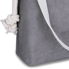 ZAGATTO Dámská kabelka shopper se silný stahovací šňůrkou a rukojetí Šedá, velká taška přes rameno, prostorná, prostorná a lehká kabelka pro každodenní nošení i do práce, jednokomorová taška, 50x41x20/ ZG 611