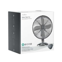 Northix Table Fan with 3 Speeds - Chrome 