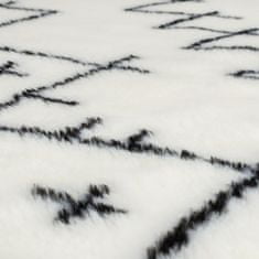 Flair Rugs Kusový koberec Furber Adil Fur Berber Ivory/Black 160x230 cm
