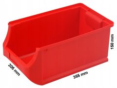 Profiplast Skladovací plastové úložný Box ProfiPlus 4 | Červené