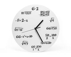 CoZy Nástěnné hodiny Matematika - Bílé