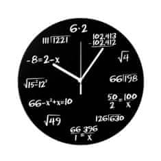 CoZy Nástěnné hodiny Matematika - Černá