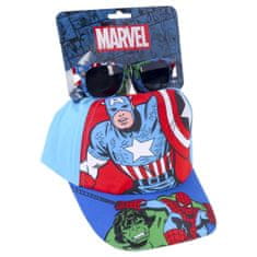Grooters Dětská kšiltovka a sluneční brýle Captain America - Set